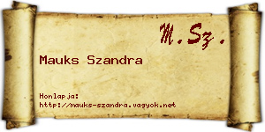 Mauks Szandra névjegykártya